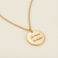 "Je t'aime, Ton doudou" Collier disque personnalisable
